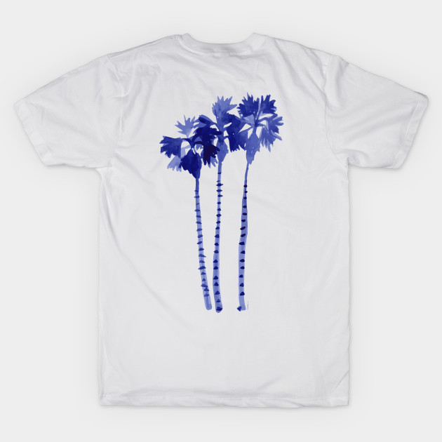 Blue Palm Trees by Limezinnias Design